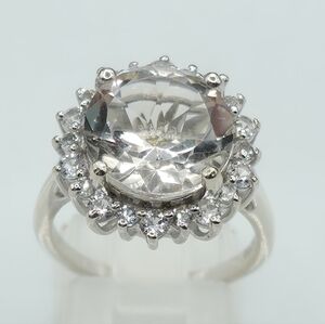 NWT Rare Brazilian Petalite and Multi Gemstone Sunburst Ring